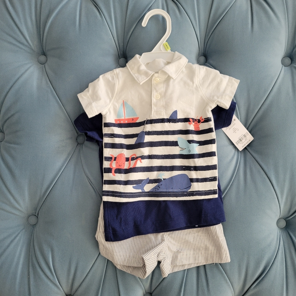 Carter's set of 3 items: nautical outfits